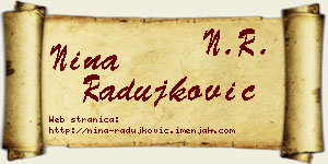 Nina Radujković vizit kartica